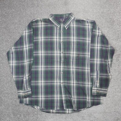 Vintage Knightsbridge Plaid Mens XL Multicolor Long Sleeve Collared Shirt