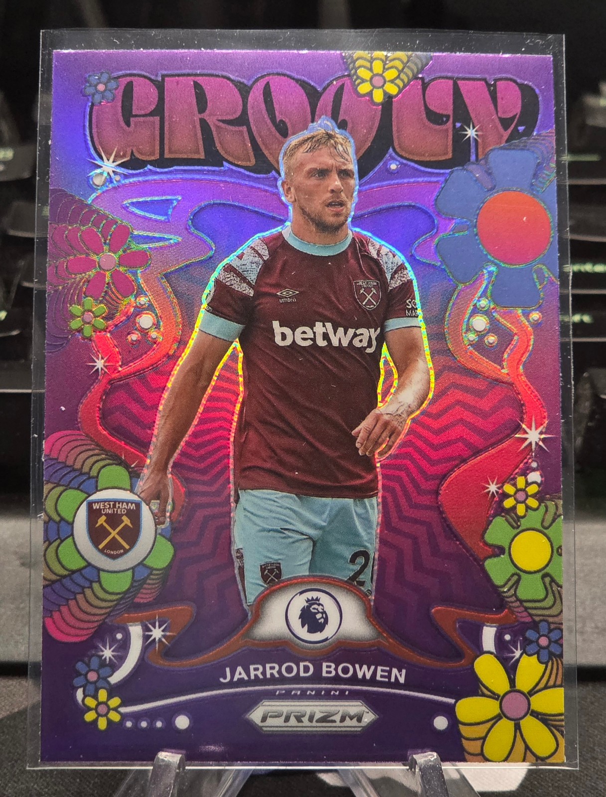 2022-23 Panini Prizm Premier League Jarrod Bowen Groovy Case Hit SSP #9