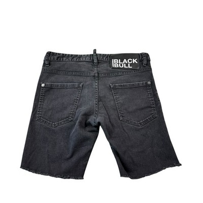 DSQUARED2 Black Bull Button Fly Denim Men s Short Size 28