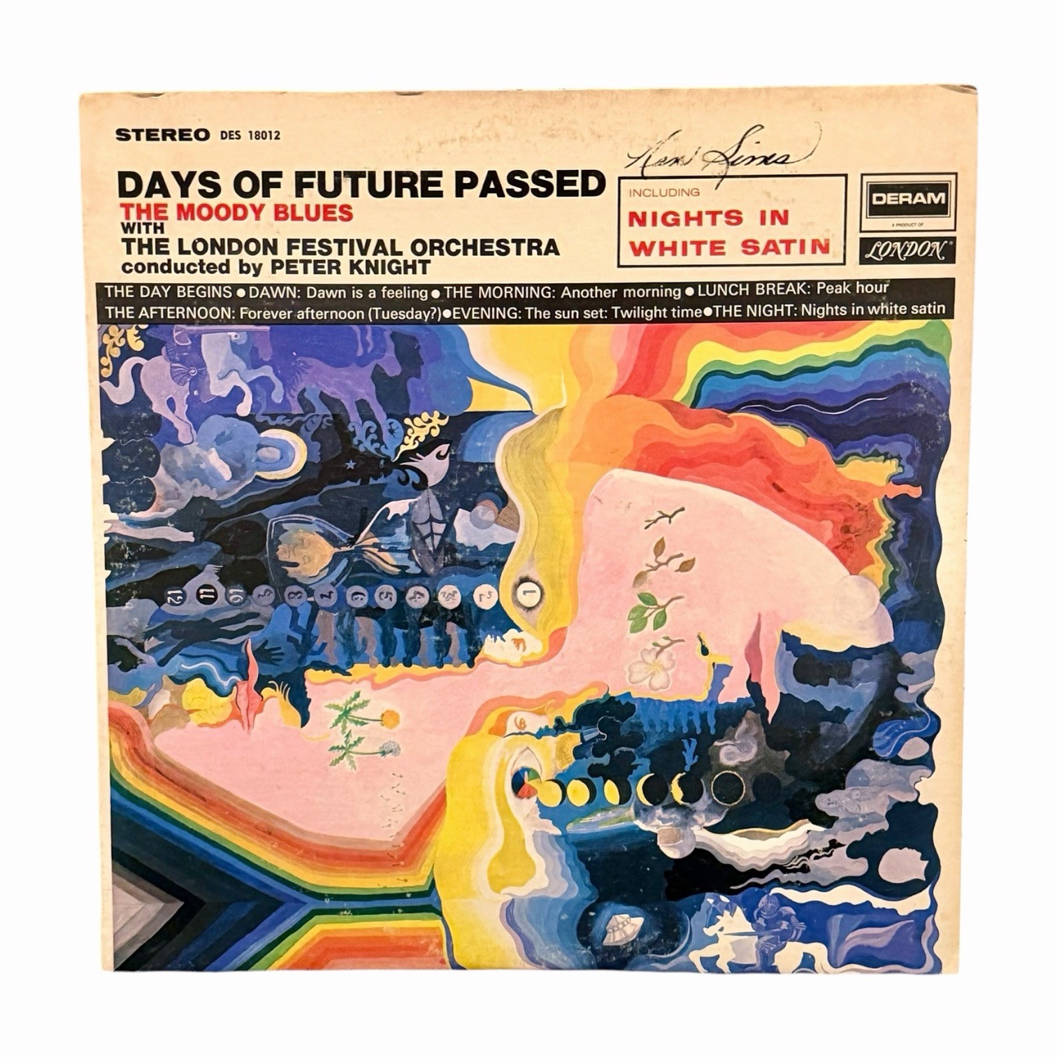 The Moody Blues Days of Future Passed Vinyl Record LP Deram DES 18012 Rock