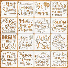 Inspirational Word Stencils for Painting Reusable Plastic Quotes Stencils