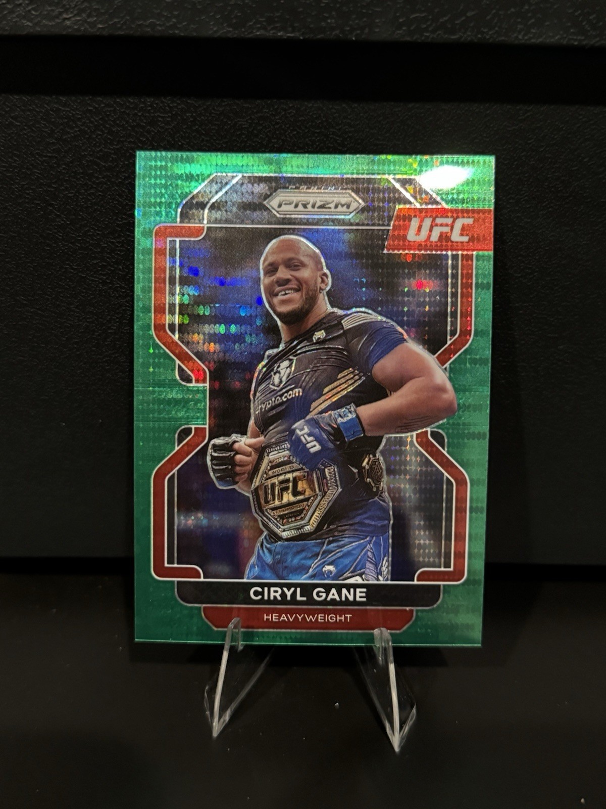2022 Panini Prizm UFC Ciryl Gane Green Pulsar Prizm /25 #101
