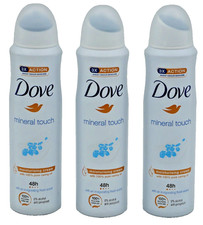 Dove Mineral Touch 48h Anti-Perspirant Spray Deodorant 150ml   Pack of 3