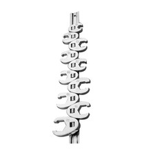 Metric Flare Nut Crowfoot Wrench Set 10 Piece 3/8" Drive for Automotive Repair