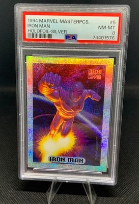 Marvel Masterpieces  Holofoil Iron Silver Man, 1994, PSA 8 gegradet