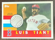 Luis TIANT🔥2013 Topps Archives 1960 Topps Relic JERSEY #60R-LT SSP Red Sox💥