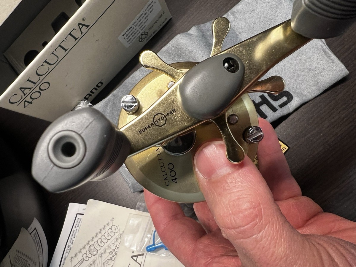Shimano Calcutta 400 Fishing Reel Gold Aluminum Box Guide Tool