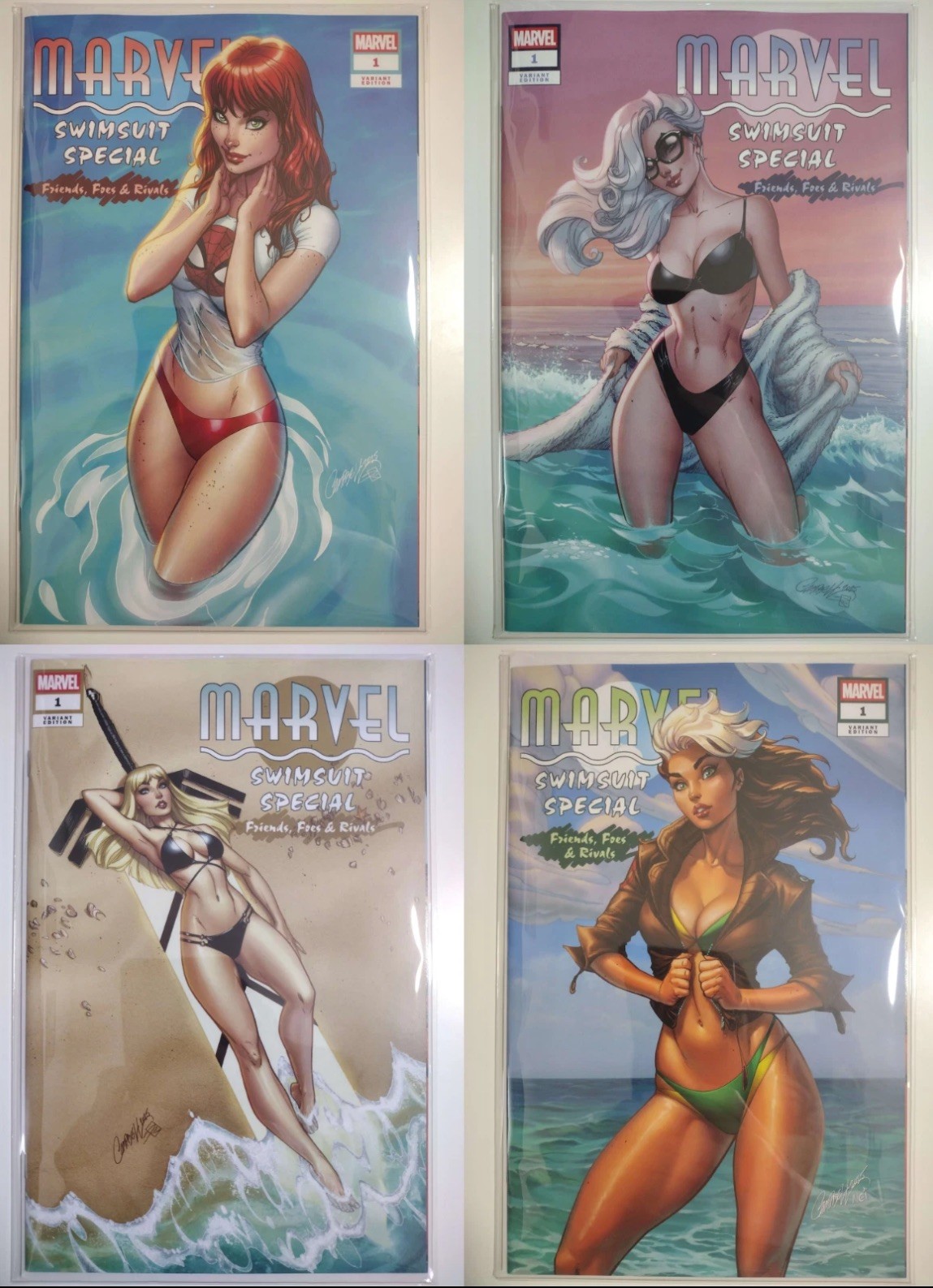 Traje de baño Marvel especial #1 - JUEGO J Scott Campbell - casi nuevo+