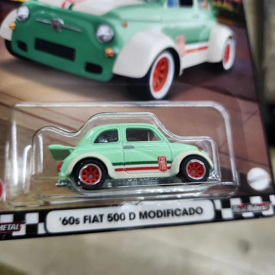 '60 FIAT 500 D MODIFICADO 1960 1:64 Die Cast Hot Wheels Boulevard Real Riders - Immagine 2 di 2