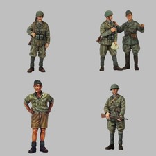 1/35 Scale WWII Italian Soldiers Resin Figures Model Kit with Officers, Infantry