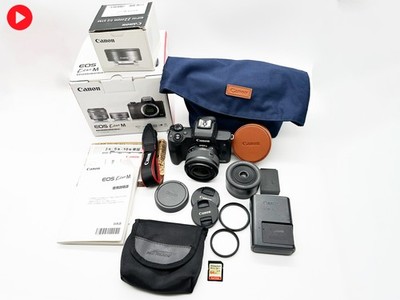 [Near MINT box]  Canon EOS M50 Mirrorless Digital Camera 15-45 & 22mm From JAPAN