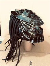 The Predator Hand-painted Motorcycle Helmet Full Face Helmet Laser Light Mask