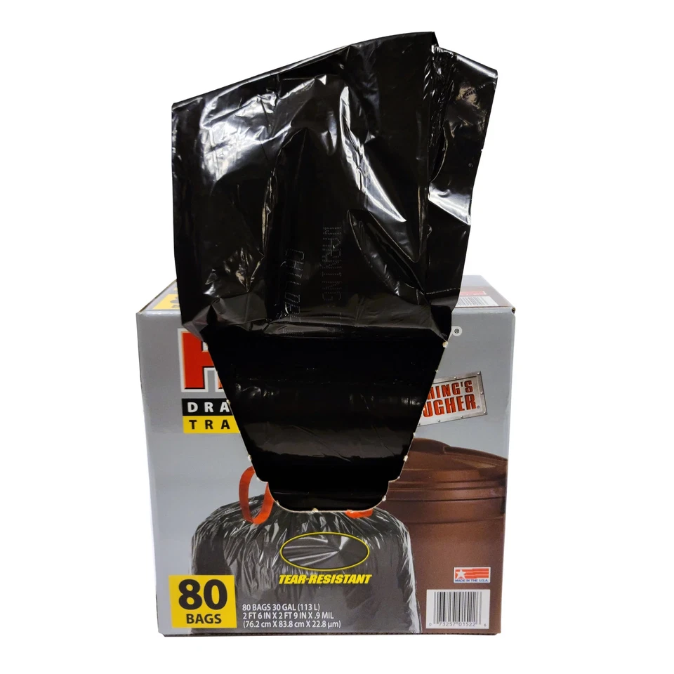 30 Gallon Large Drawstring Trash Bags, 80 Bags - Image 4 of 4