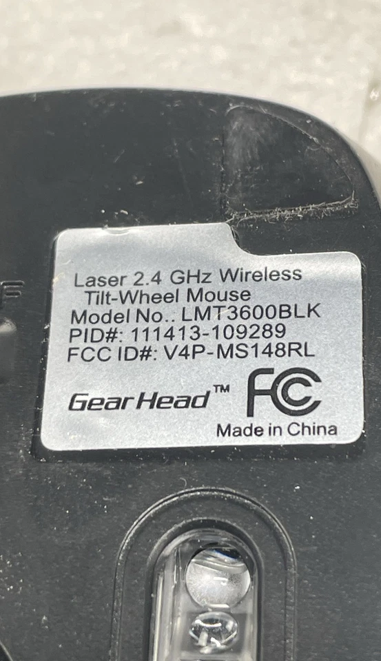 Gear Head LMT3600BLK Wireless Optical Mouse Black Tilt Wheel with USB Receiver - Image 4 of 4