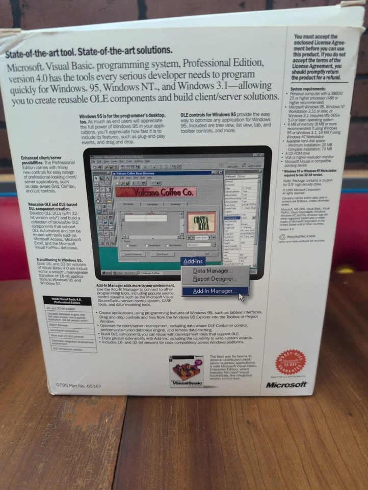 Microsoft Visual Basic Professional Edition Versión 4.0 + Control Pack 1.0 3.5" Foto 2 de 4