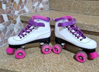Mädchen-Rollschuhe Quad,SFR Vision II -in Weiß / Lila .Gr-35.5 Top Zustand.