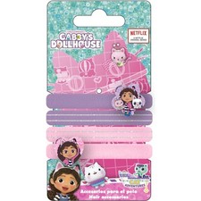 Gabby's Dollhouse Hairlastiekjes voor meisjes, 4 stuks, elastyczne opaski met f
