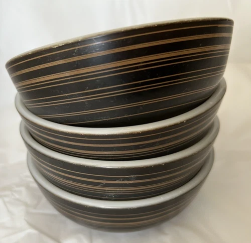 Unusual Corning, Pyrex Terra Cereal or Casserole Bowls Set Of 4. Era 1964