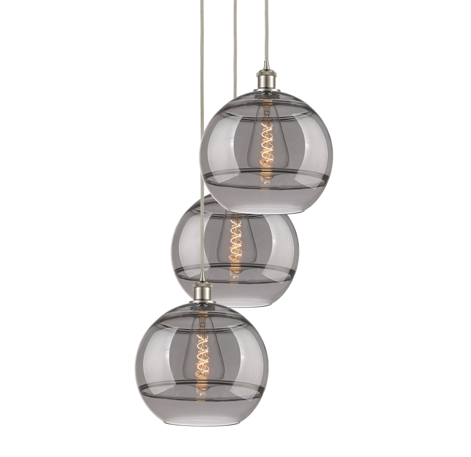 Innovations Lighting Rochester 3-Light Pendant in Nickel Finish 113B-3P-41-19