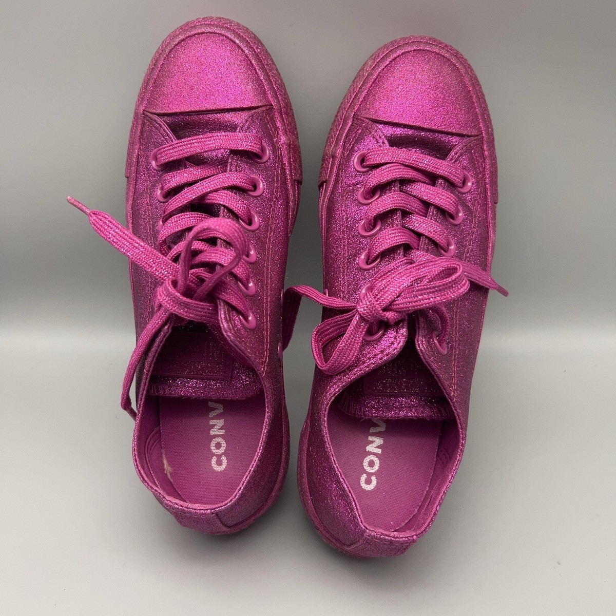 Converse Chuck Taylor All Star Shoes Womens Size 7 Pink Glitter