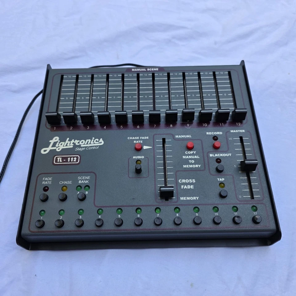 Lightronics TL-112 Stage Control Light Console 12-Channel 3-Pin Manual Scene Con - Image 3 of 4