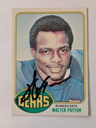 1976 Walter Payton Signed Rookie card signed at a 1994 celebrity golf event COA!