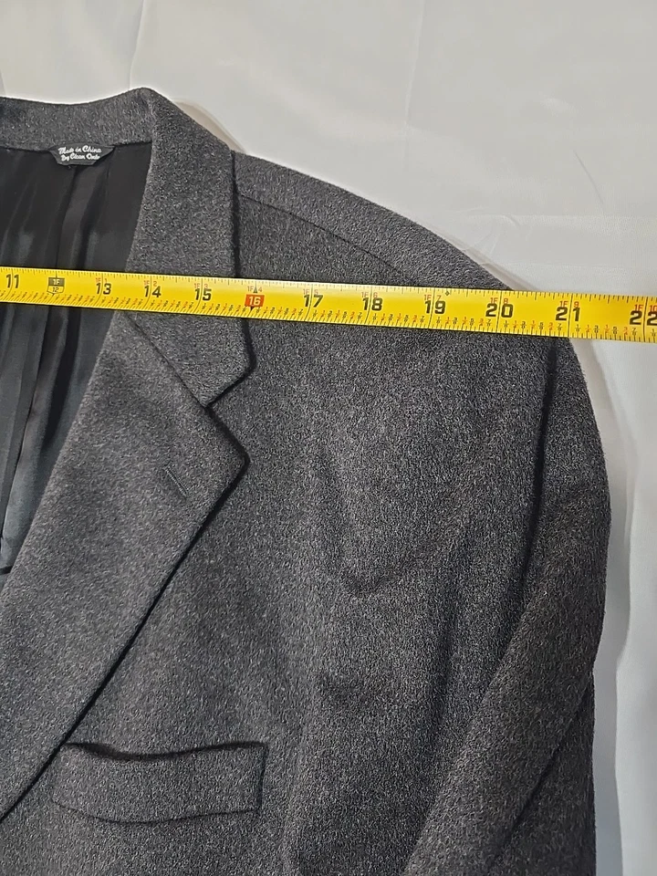 De Colección Abrigo Deportivo Marshall Field's Para Hombres Blazer Traje Chaqueta 100% Cachemira Gris 48L Foto 2 de 4