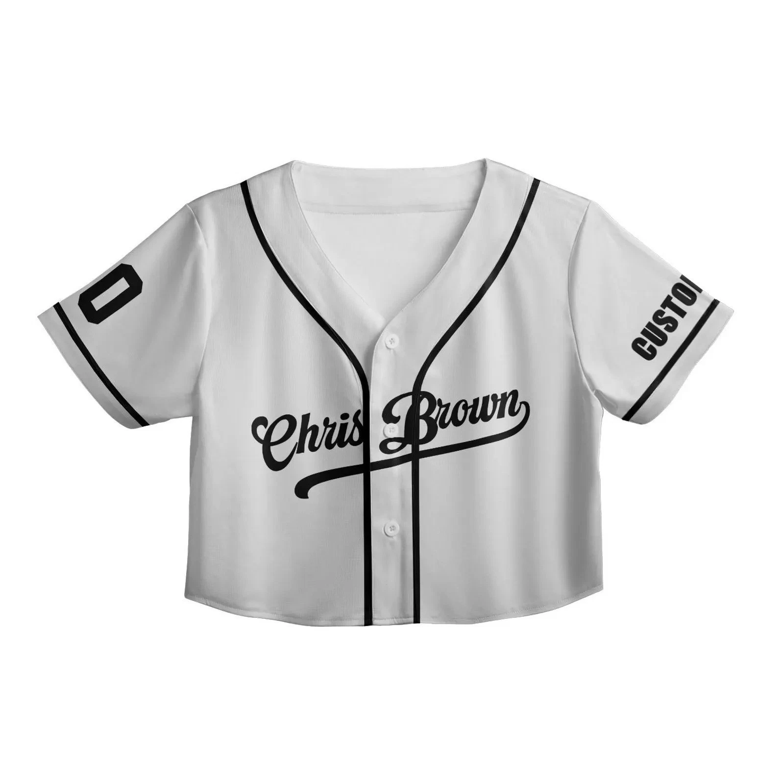 Personalized CB, Breezy Bowl XX 2025 White Crop Top Baseball Jersey 3D Unisex