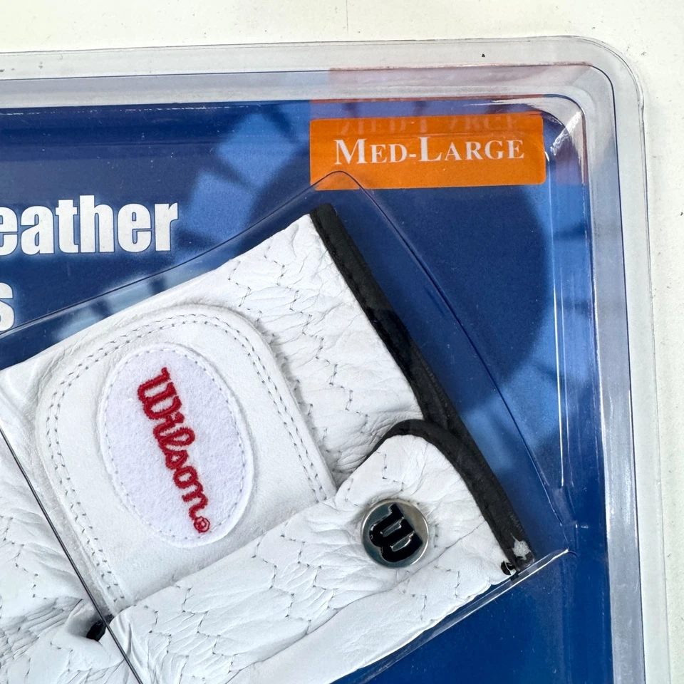 Кожаные перчатки для гольфа Cabretta с Cool-Tex WILSON мужские белые W205 / средний размер - Изображение 4 из 4