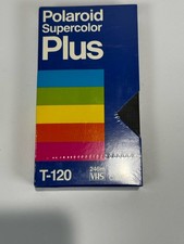Polaroid Supercolor Plus T-120 Blank VHS Tape 6 Hour New Sealed