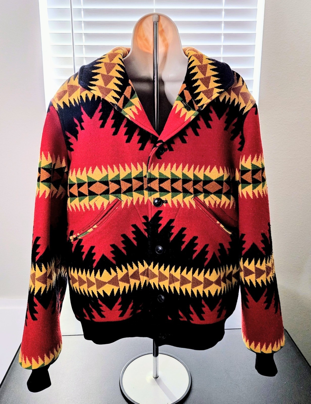 Pendleton Men's Chinook Jacket Navajo Diamond Pattern Size Medium *Rare* 2010s