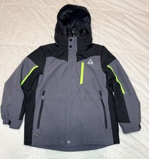 Gerry Insulated Hooded Winter Coat Jacket Boy' M 10/12 Black Gray Ski Snow