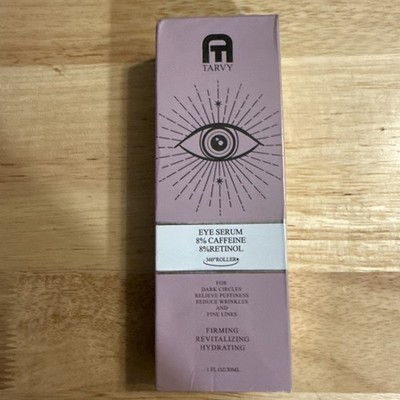 TARVY Eye Serum 8% Caffeine 8% Retinol Firming Revitalizing Hydrating 1 fl oz