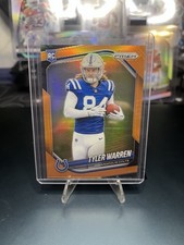 TYLER WARREN 2025 PANINI PRIZM ROOKIE FOOTBALL ORANGE COLTS RC /249 Q4128