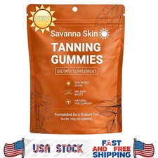 Savanna Tanning Gummies with Vitamin C E, Astaxanthin  Beta Carotene