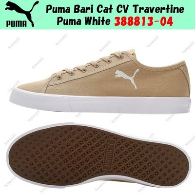 Puma Bari Cat CV Travertine Puma White 388813-04 Men's Size