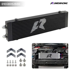 Universal Dual Pass Bar & Plate Oil Cooler Large Core:18.5"x5.5"x1.58"