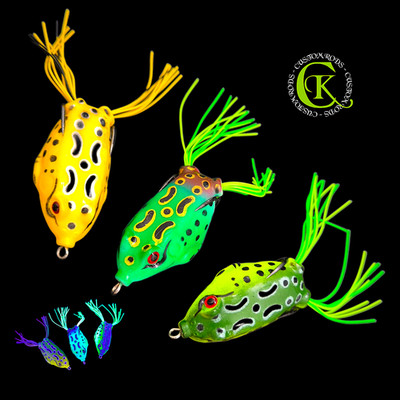 3x 5,5cm TopWater Frosch Frog Imitate Insekt Wobbler Kunstköder Raubfisch Barsch