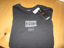 LEVIS - T- Shirt, schwarz, Gr. M mit Front - ...