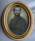 Civil war metal Soldier photo big size 7.75 inch framed