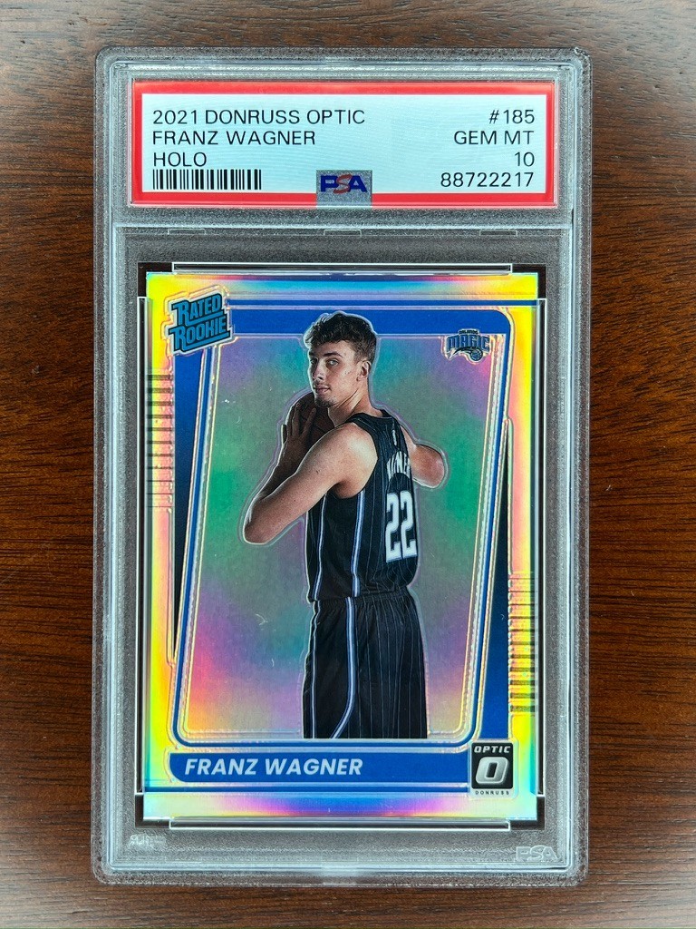 Franz Wagner 2021 Panini Donruss Optic Rated Rookie #185 Holo PSA 10