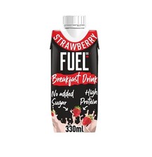 FUEL10K Strawberry High Protein Milk Breakfast Drink 330ml Free & Fast Postage