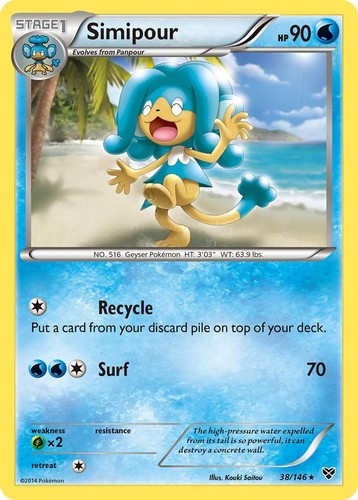 Simipour (38/146) Rare NM XY XY Base Set Pokemon TCG