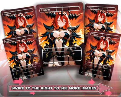 Dragons (2) - 5x Waifu Tokens Custom Cards