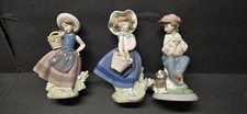 Lot Of 3 Lladro Figures Best Friend Pretty Pickings  Sweet Scent Vintage