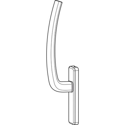 HAUTAU ATRIUM HS Griff innen ohne Vierkantstift, Aluminium silber
