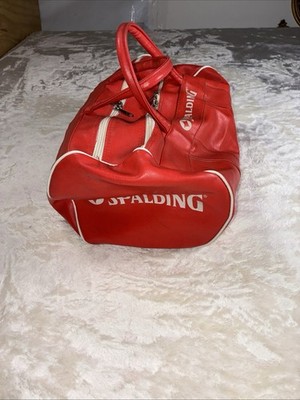 Vintage Red Spalding Duffle Bag Gym Bag Travel Bag 