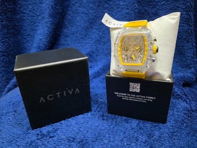 Activa X Invicta Fury Men s Watch Skeleton Dial 44.3mm Yellow ACW2305-001