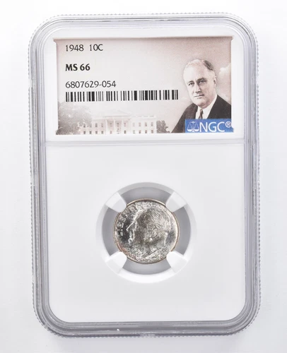 1948 Roosevelt Dime MS66 NGC Beautiful Tone *7931