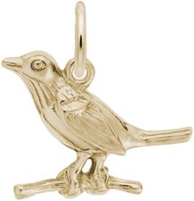Gold-Plated Sterling Silver Robin Charm by Rembrandt